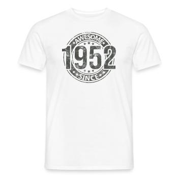 Génial depuis l’anniversaire rétro vintage 1952 - T-shirt homme - blanc - Devant - AI Model Male 178 dark (178cm)