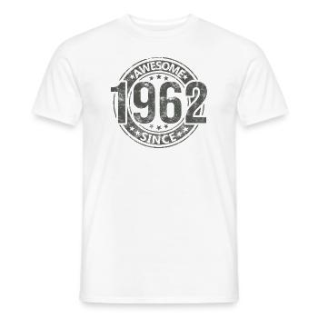 Awesome Since Jahrgang 1962 Retro Geburtstag - Männer T-Shirt - Weiß - Vorne - AI Model Male 178 dark (178cm)