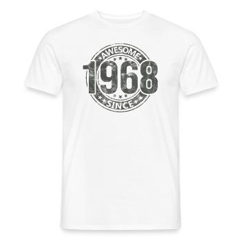 Génial depuis l’anniversaire rétro vintage 1968 - T-shirt homme - blanc - Devant - AI Model Male 178 dark (178cm)