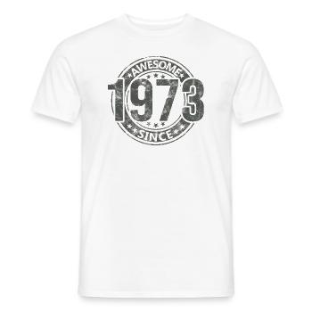 Awesome Since Jahrgang 1973 Retro Geburtstag - Männer T-Shirt - Weiß - Vorne - AI Model Male 178 dark (178cm)