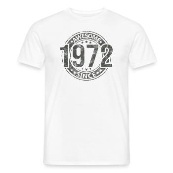 Awesome Since Jahrgang 1972 Retro Geburtstag - Männer T-Shirt - Weiß - Vorne - AI Model Male 178 dark (178cm)