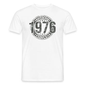 Awesome Since Jahrgang 1976 Retro Geburtstag - Männer T-Shirt - Weiß - Vorne - AI Model Male 178 dark (178cm)