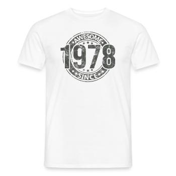 Awesome Since Jahrgang 1978 Retro Geburtstag - Männer T-Shirt - Weiß - Vorne - AI Model Male 178 dark (178cm)