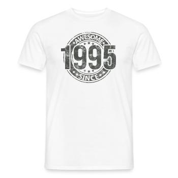 Génial depuis l’anniversaire rétro vintage 1995 - T-shirt homme - blanc - Devant - AI Model Male 178 dark (178cm)