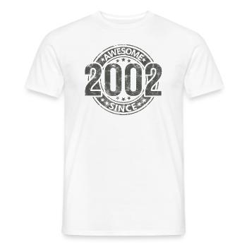 Awesome Since Jahrgang 2002 Retro Geburtstag - Männer T-Shirt - Weiß - Vorne - AI Model Male 178 dark (178cm)