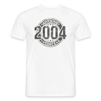 Awesome Since Vintage 2004 Retro Birthday - Men's T-Shirt - white - Front - AI Model Male 178 dark (178cm)