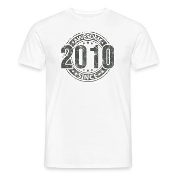 Awesome Since Jahrgang 2010 Retro Geburtstag - Männer T-Shirt - Weiß - Vorne - AI Model Male 178 dark (178cm)