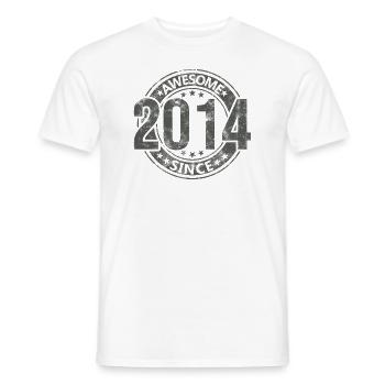 Awesome Since Jahrgang 2014 Retro Geburtstag - Männer T-Shirt - Weiß - Vorne - AI Model Male 178 dark (178cm)