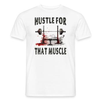 Se démener pour ce muscle - T-shirt homme - blanc - Devant - AI Model Male 178 dark (178cm)