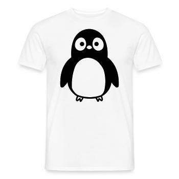 Pinguin - Männer T-Shirt - Weiß - Vorne - AI Model Male 178 dark (178cm)