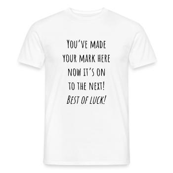 Marche des employés pour les femmes, marche des employés - T-shirt homme - blanc - Devant - AI Model Male 178 dark (178cm)