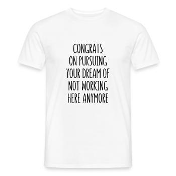 Marche des employés pour les femmes, marche des employés - T-shirt homme - blanc - Devant - AI Model Male 178 dark (178cm)