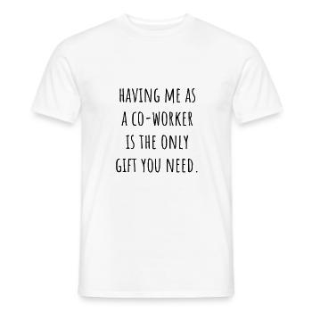 Marche des employés pour les femmes, marche des employés - T-shirt homme - blanc - Devant - AI Model Male 178 dark (178cm)
