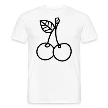cherry - Men's T-Shirt - white - Front - AI Model Male 178 dark (178cm)