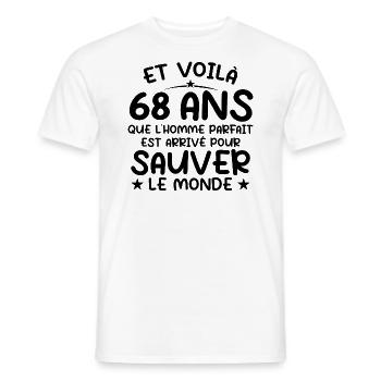 68 Year Old Birthday Gift 68 Year Old Men - Men's T-Shirt - white - Front - AI Model Male 178 dark (178cm)