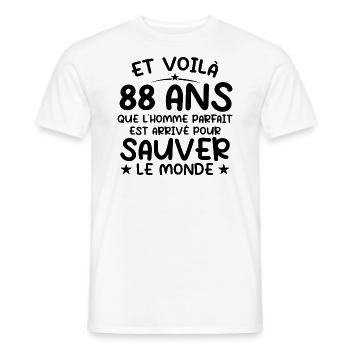 88 Years Anniversary Gift 88 Years Men - Men's T-Shirt - white - Front - AI Model Male 178 dark (178cm)