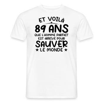 89 Year Old Birthday Gift 89 Year Old Men - Men's T-Shirt - white - Front - AI Model Male 178 dark (178cm)