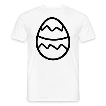 Ei - Männer T-Shirt - Weiß - Vorne - AI Model Male 178 dark (178cm)