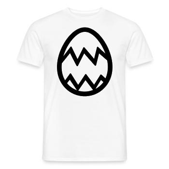 Ei - Männer T-Shirt - Weiß - Vorne - AI Model Male 178 dark (178cm)