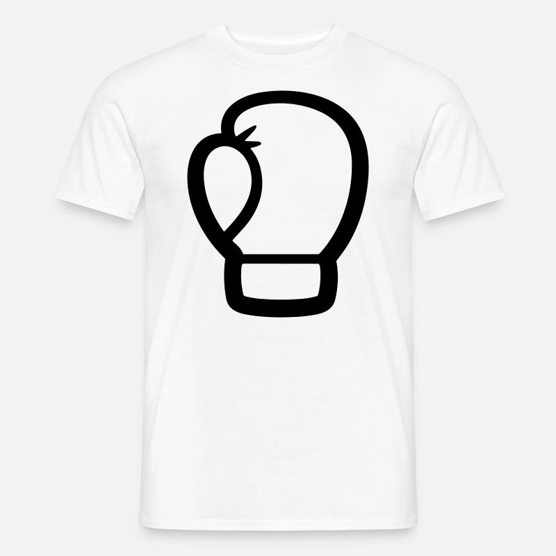 Boxhandschuh - Männer T-Shirt - Weiß