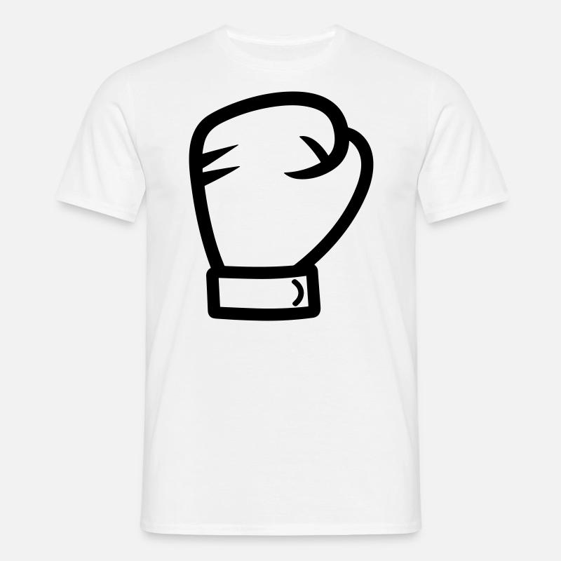 Boxhandschuh - Männer T-Shirt - Weiß