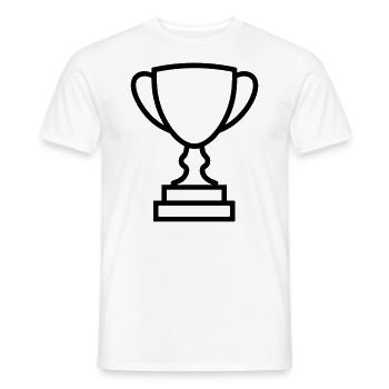 trophy - Men's T-Shirt - white - Front - AI Model Male 178 dark (178cm)