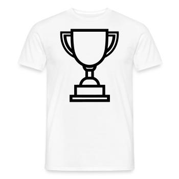 trophy - Men's T-Shirt - white - Front - AI Model Male 178 dark (178cm)