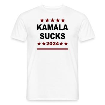 Kamala suce 2024 Mème drôle - T-shirt homme - blanc - Devant - AI Model Male 178 dark (178cm)