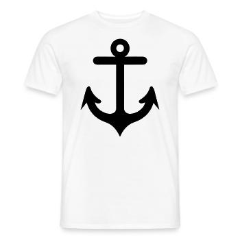 Anker - Männer T-Shirt - Weiß - Vorne - AI Model Male 178 dark (178cm)