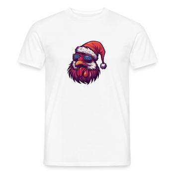 Chicken Christmas Funny - Men's T-Shirt - white - Front - AI Model Male 178 dark (178cm)