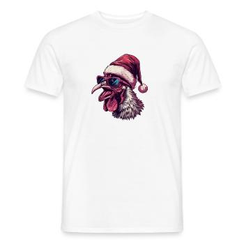 Coq Turquie Noël Drôle - T-shirt homme - blanc - Devant - AI Model Male 178 dark (178cm)