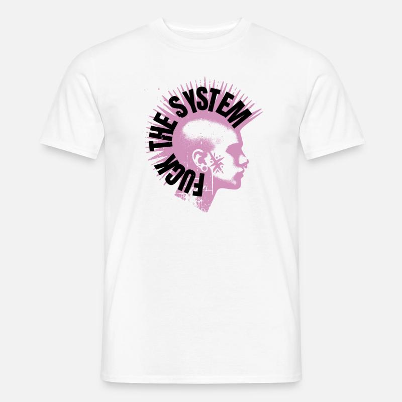 Fuck the System - Männer T-Shirt - Weiß