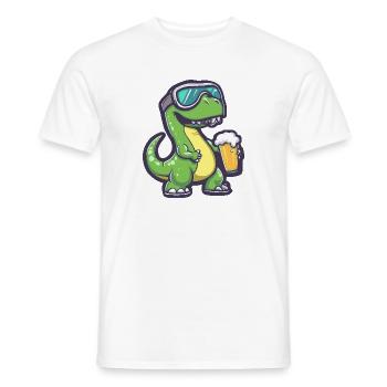 Dinosaurier brontosaurus Apres Ski Bier - Männer T-Shirt - Weiß - Vorne - AI Model Male 178 dark (178cm)