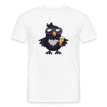 Rabe Krähe Apres Ski Bier Comic - Männer T-Shirt - Weiß - Vorne - AI Model Male 178 dark (178cm)