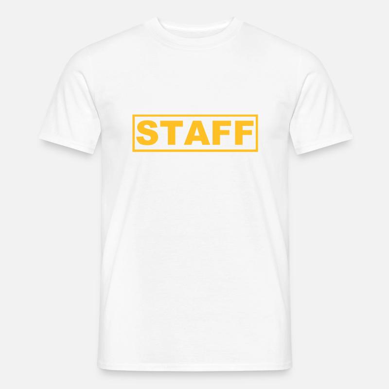 Staff - Mitarbeiter - Security - Männer T-Shirt - Weiß