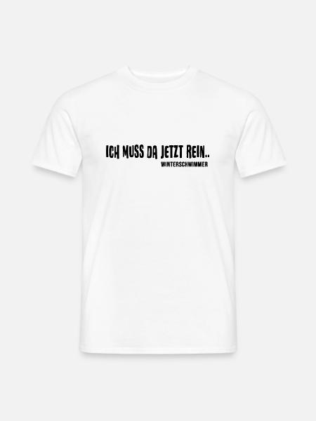 Eisbader "Winterschwimmer abgehärtet" Eisbad - Männer T-Shirt - Weiß