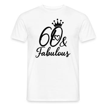 60 Und fabelhafte 60. Geburtstagsfeier 60 Jahre alt - Männer T-Shirt - Weiß - Vorne - AI Model Male 178 dark (178cm)