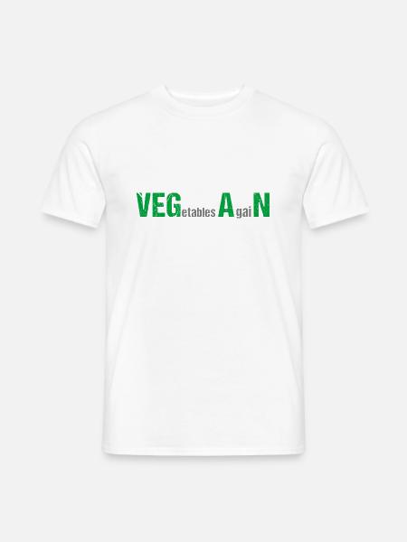 VEGetables AgaiN - Vegan - Men's T-Shirt - white
