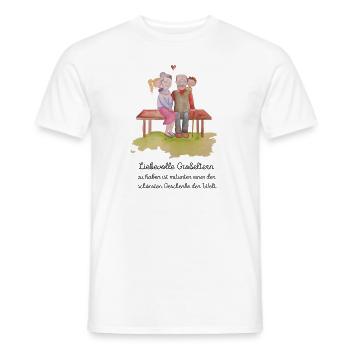 Großeltern Oma Opa Geschenk Enkel Liebe Spruch - Männer T-Shirt - Weiß - Vorne - AI Model Male 178 dark (178cm)