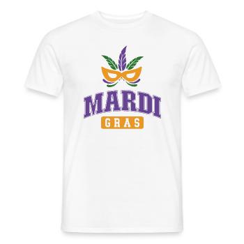 Mardi Gras - Men's T-Shirt - white - Front - AI Model Male 178 dark (178cm)