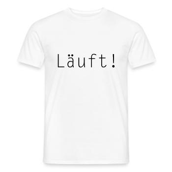 Läuft! Positives denken - Männer T-Shirt - Weiß - Vorne - AI Model Male 178 dark (178cm)