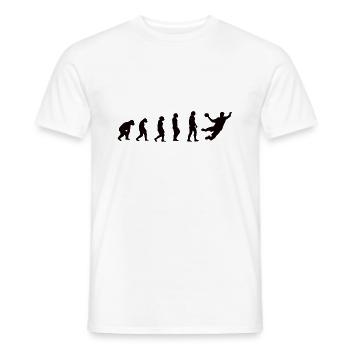 Handball Team Handballer Evolution Handballspieler - Männer T-Shirt - Weiß - Vorne - AI Model Male 178 dark (178cm)