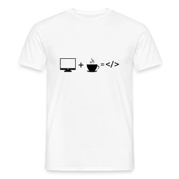 Cyber Security Design for IT Security and Hackers - Men's T-Shirt - white - Front - AI Model Male 178 dark (178cm)