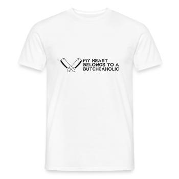 Mein Herz gehört einem Küchenmesser Messerfan - Männer T-Shirt - Weiß - Vorne - AI Model Male 178 dark (178cm)