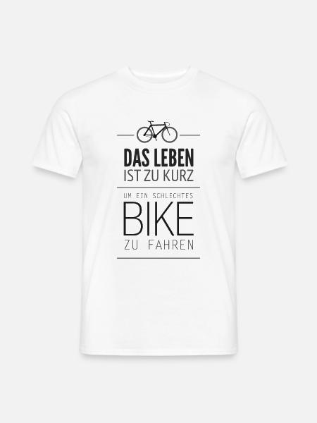 DAS LEBEN IST ZU KURZ - Männer T-Shirt - Weiß