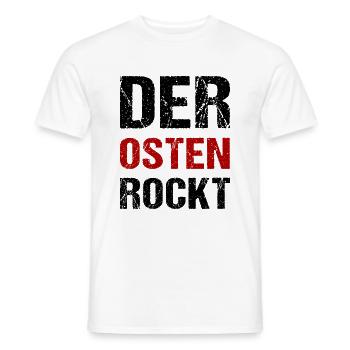 Der Osten Rockt Ossi DDR Ostdeutschland - Männer T-Shirt - Weiß - Vorne - AI Model Male 178 dark (178cm)
