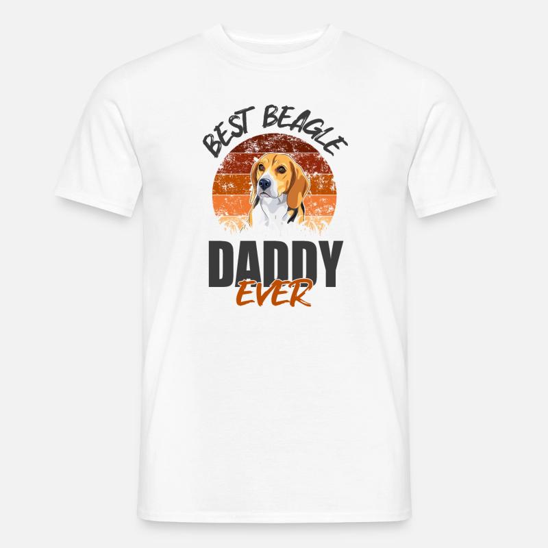 Bester Beagle-Daddy aller Zeiten - Männer T-Shirt - Weiß