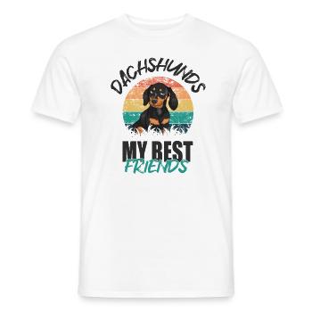 Dackel - Männer T-Shirt - Weiß - Vorne - AI Model Male 178 dark (178cm)