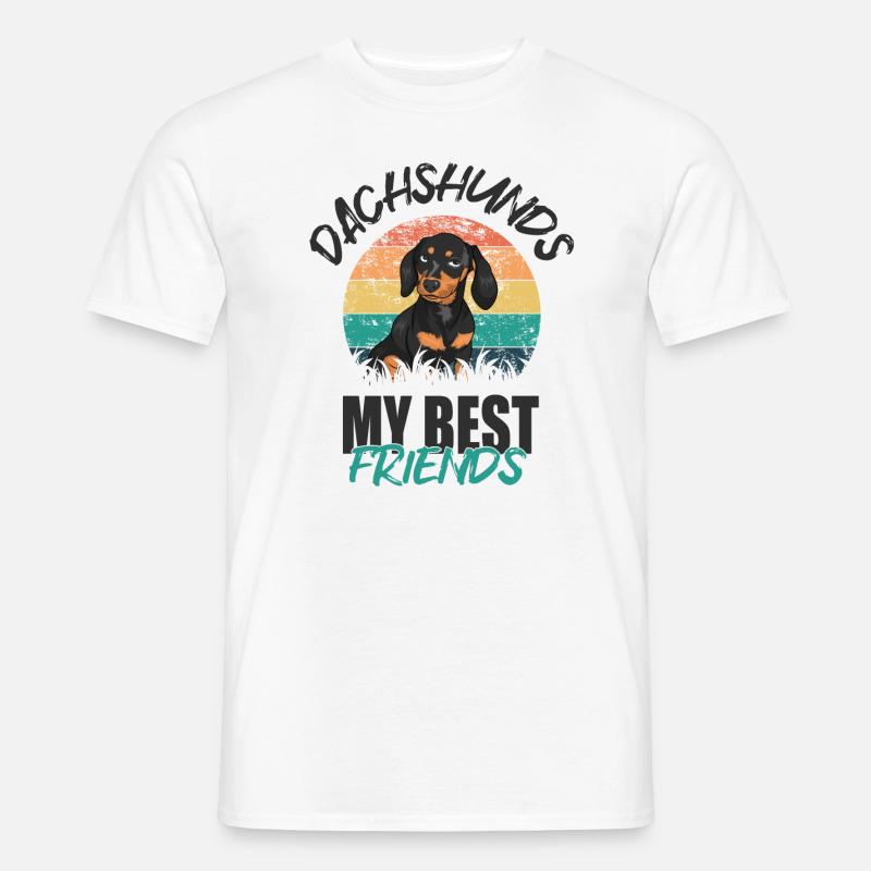 Dackel - Männer T-Shirt - Weiß