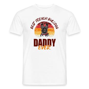 Best French Bulldog Daddy - Men's T-Shirt - white - Front - AI Model Male 178 dark (178cm)